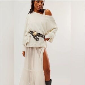 FREE PEOPLE | NWOT We The Free Camden Sweatshirt in Grey Opal